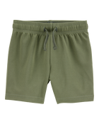 Toddler Active Mesh Shorts - Green, image 1 of 4 slides