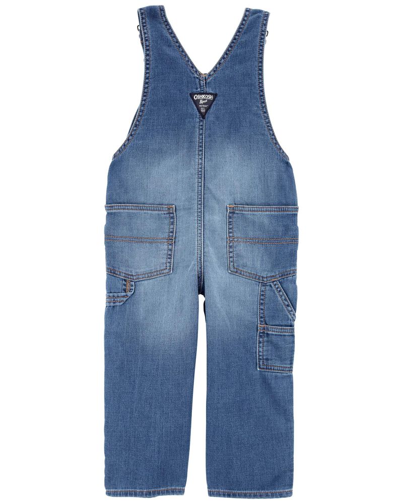 Toddler Knit-Like Denim Overalls, image 2 of 5 slides