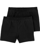 Toddler 2-Pack Black Bike Shorts, image 1 of 2 slides