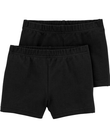 Toddler 2-Pack Black Bike Shorts, 
