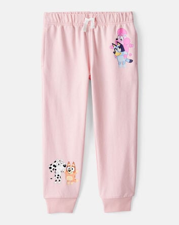 Toddler Bluey French Terry Drawstring Joggers - Pink, 