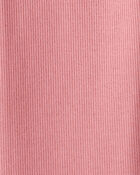 Kid Organic Cotton Rib Drawstring Leggings in Dark Blush, image 4 of 5 slides