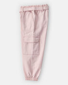 Toddler Girl Cotton Cargo Joggers - Pink, image 3 of 5 slides