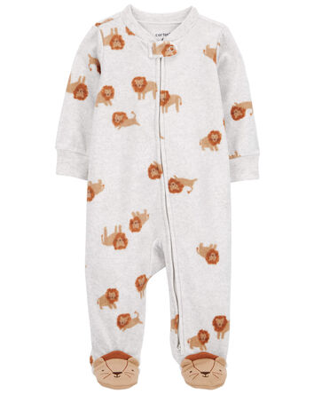 Baby Lion Fleece Zip-Up Footie Sleep & Play Pajamas, 