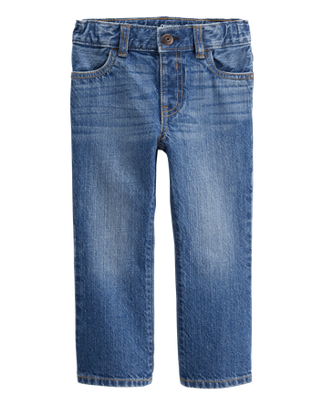 Baby Medium Blue Wash Boot-Cut Jeans, 