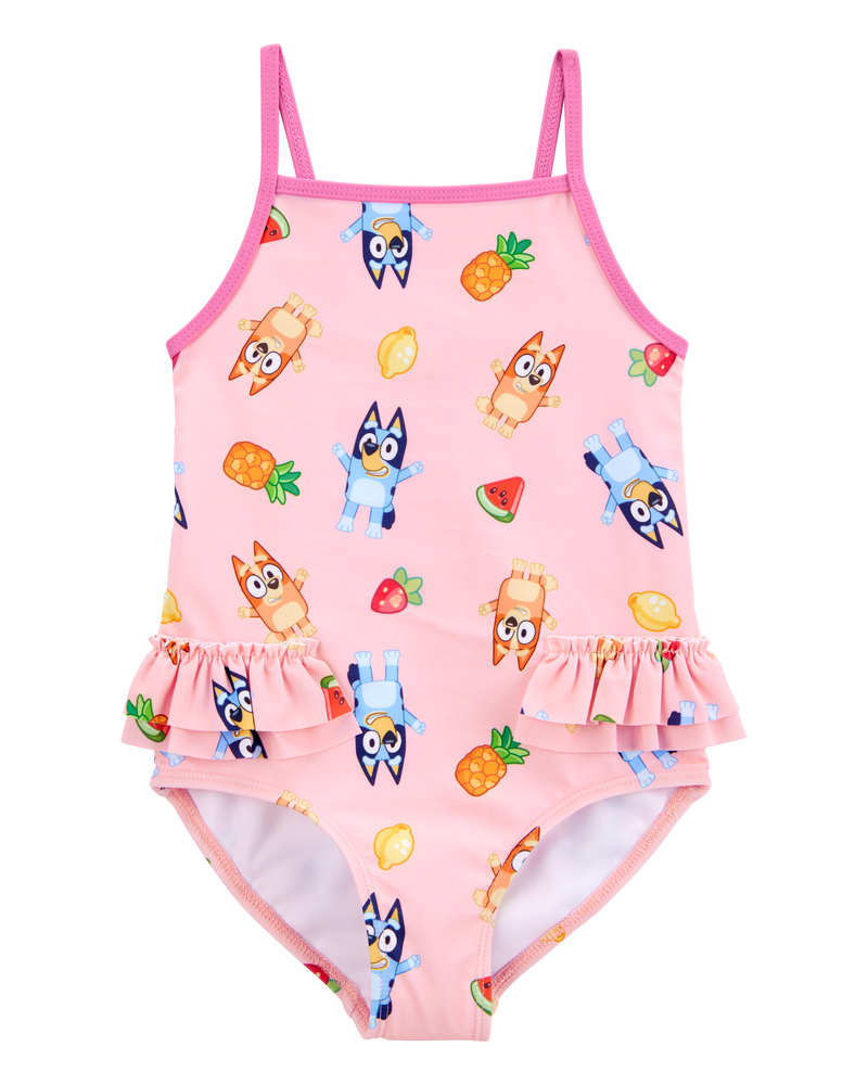 Toddler Bluey™ 1-Piece Swimsuit - Pink, image 1 of 3 slides