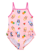 Toddler Bluey™ 1-Piece Swimsuit - Pink, image 1 of 3 slides