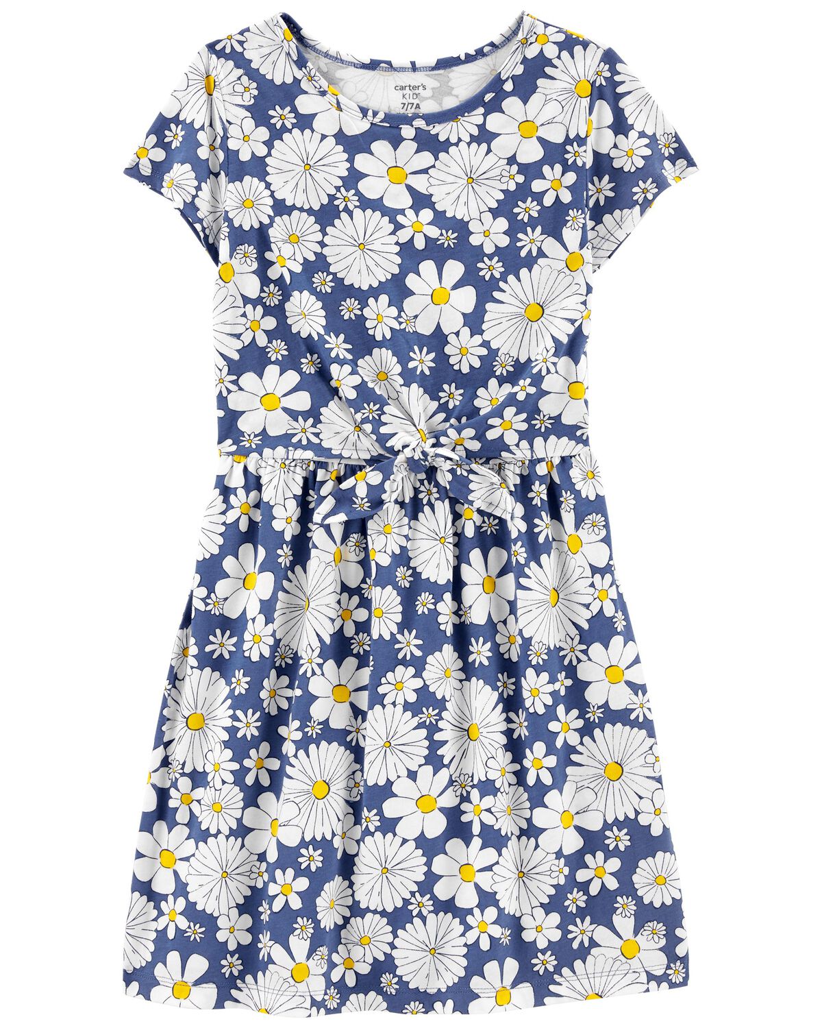 Blue Kid Floral Jersey Dress | carters.com