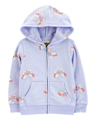 Baby Butterfly Print Fleece Jacket, image 1 of 3 slides