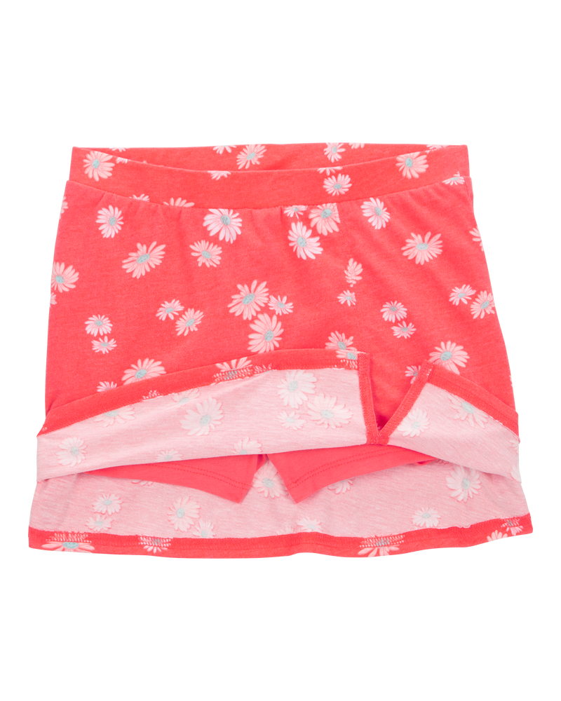 Kid 2-Piece Floral Short-Sleeve Tee & Golf Skort Set - Orange, image 5 of 6 slides