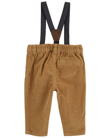 Baby Corduroy Suspender Pants, 