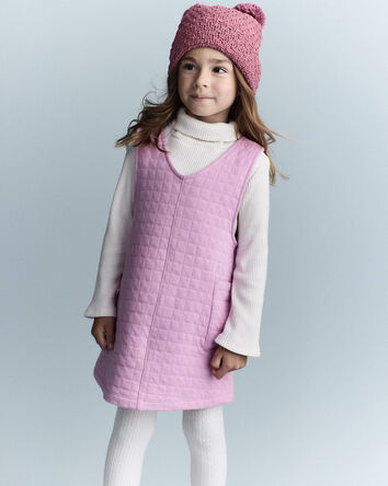 Toddler Girl Otter Pocket Jumper Dress - Lilac, 