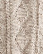 Baby Organic Cotton Cable Knit Sweater in Toasted Wheat
, image 3 of 4 slides