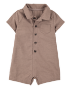Baby Button-Down Polo Romper, image 1 of 3 slides