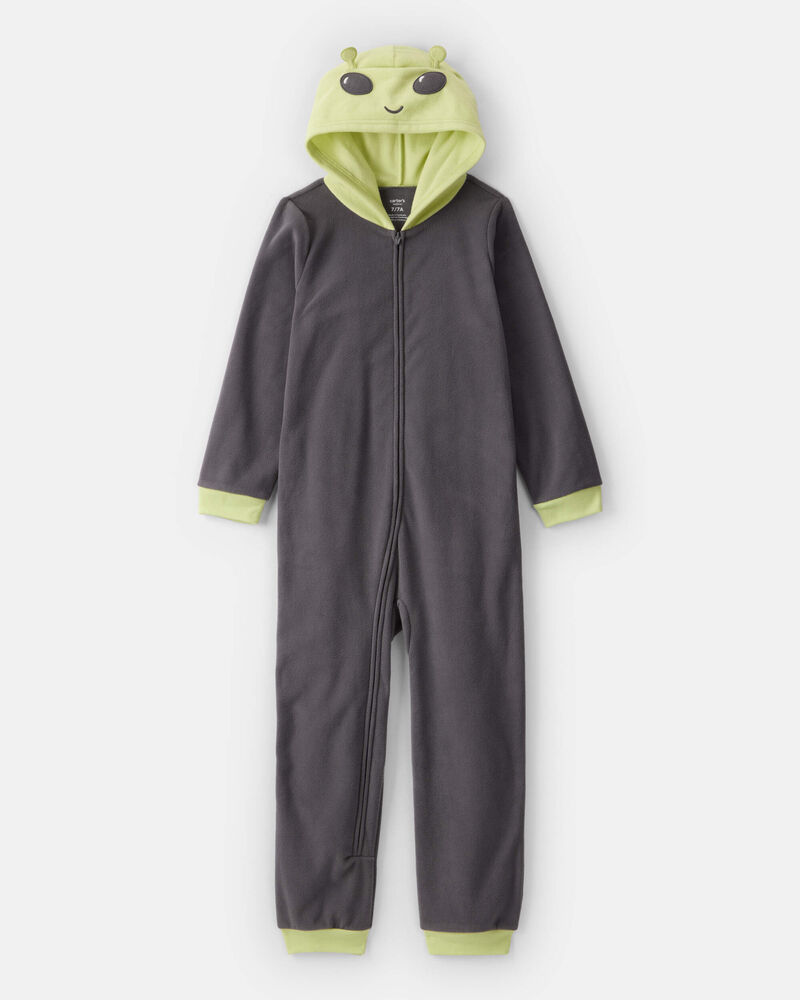 Boys Alien Fleece Long-Sleeve Snug Fit 1-Piece Pajamas, image 1 of 3 slides
