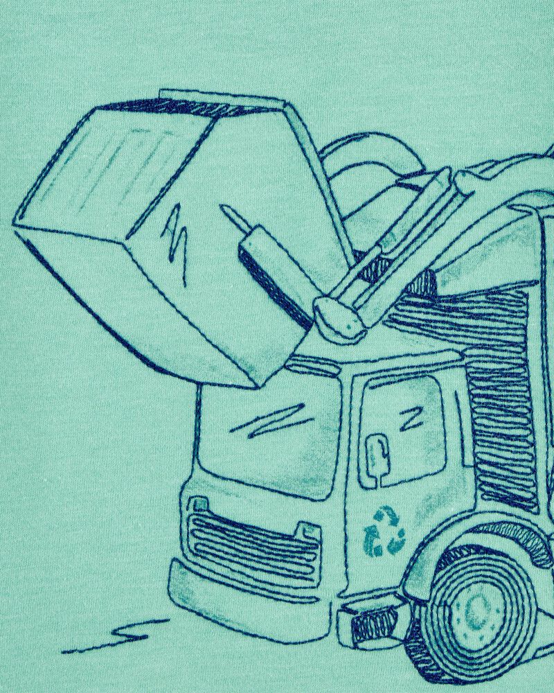 Toddler Construction Short-Sleeve Graphic Tee - Green, image 2 of 3 slides