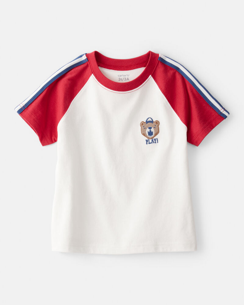 Toddler Boy Bear Short-Sleeve Graphic Tee - White, image 1 of 5 slides