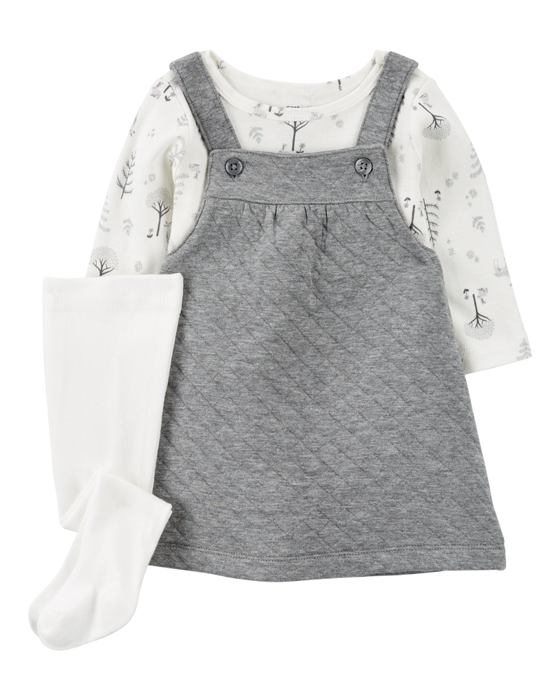 Baby 3-Piece Quilted Jumper Set, image 1 of 6 slides