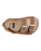 Baby Buckle Faux Cork Sandals - Brown, image 4 of 7 slides