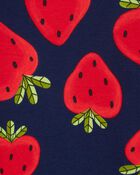 Kid 4-Piece Strawberry 100% Snug Fit Cotton Pajamas, image 3 of 4 slides