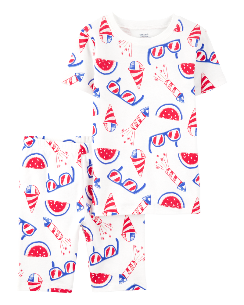 Kid 2-Piece 4th Of July 100% Snug Fit Cotton Pajamas, image 1 of 3 slides