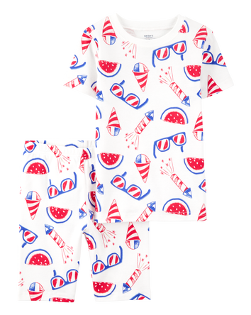 Kid 2-Piece 4th Of July 100% Snug Fit Cotton Pajamas, 