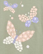 Toddler Girl Butterfly Short-Sleeve Graphic Tee - Green, image 2 of 3 slides