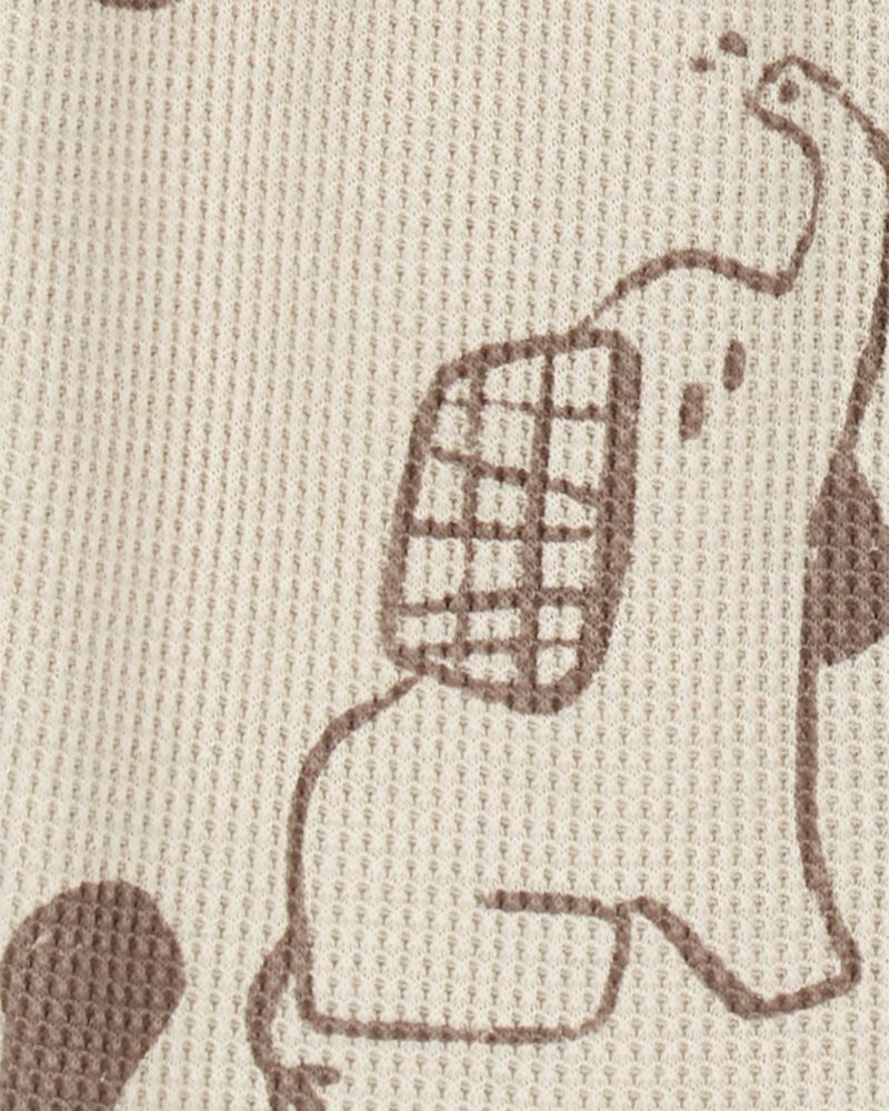 Baby Elephant Snap-Up Thermal Sleep & Play Pajamas, image 2 of 3 slides