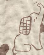 Baby Elephant Snap-Up Thermal Sleep & Play Pajamas, image 2 of 3 slides