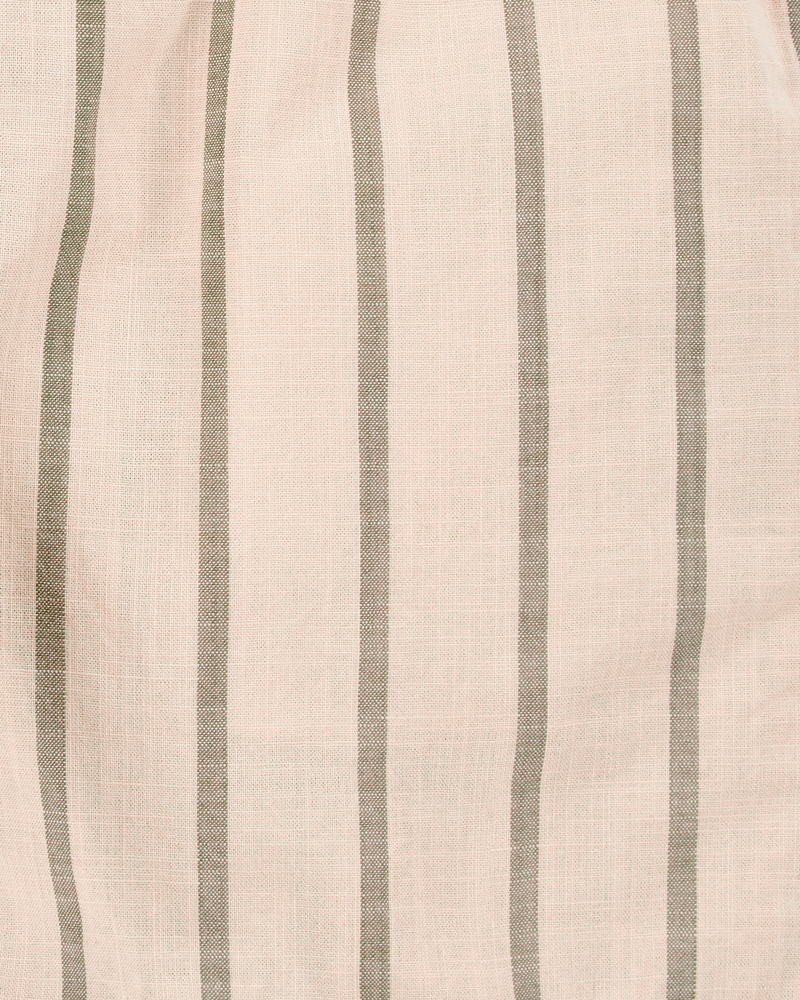 Baby Striped Drawstring Shorts - Khaki, image 3 of 5 slides