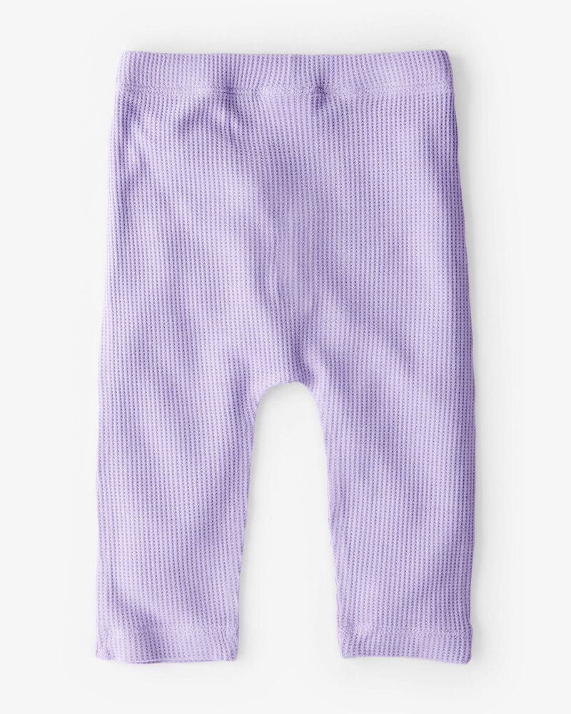 Baby Girl Paint Print PurelySoft Pull-On Pants - White/Purple, image 2 of 7 slides