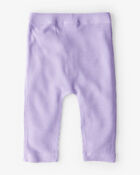 Baby Girl Paint Print PurelySoft Pull-On Pants - White/Purple, image 2 of 7 slides