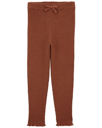 Baby Ribbed Sweater Knit Pants, 