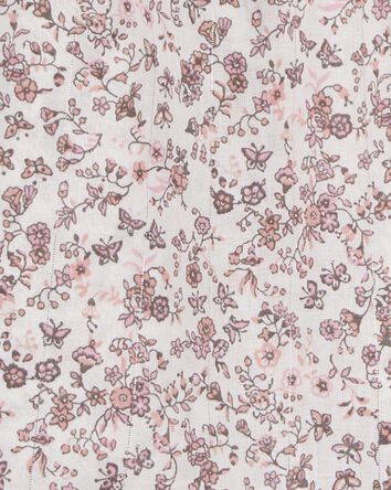 Toddler Butterfly Floral Print Long-Sleeve Top, 