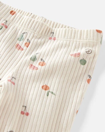 Baby 2-Pack Organic Cotton Rib Leggings, 