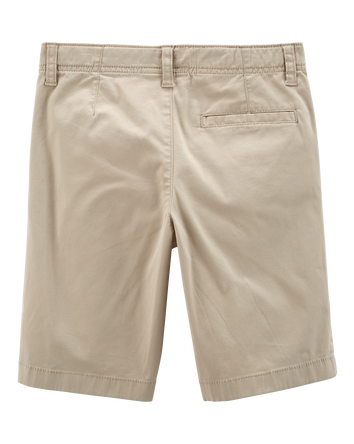 Kid Stretch Chino Uniform Shorts - Khaki, 