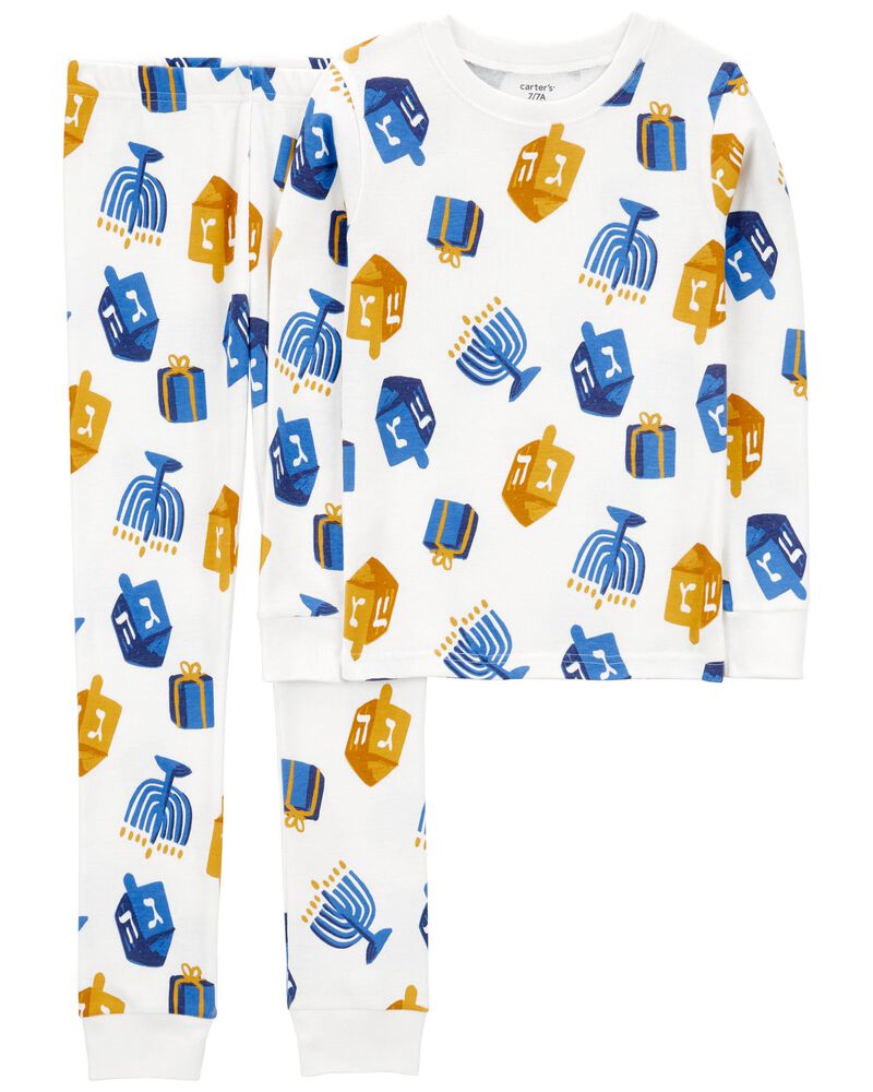 Kid 2-Piece Hanukkah 100% Snug Fit Cotton Pajamas, image 1 of 2 slides
