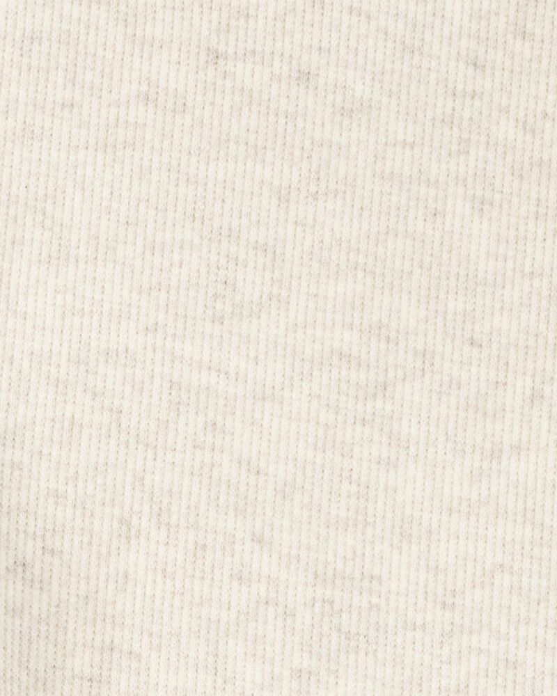 Baby Ribbed Eyelet-Hem Pants - Cream, image 3 of 4 slides