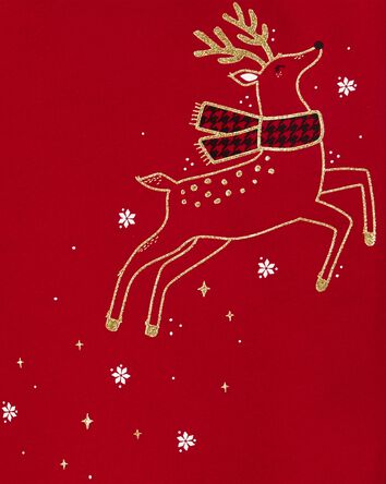 Kid 2-Piece Reindeer Fleece Top & Legging Set, 