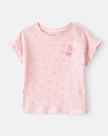 Toddler Girl Polka Dot Short-Sleeve Top - Pink, 