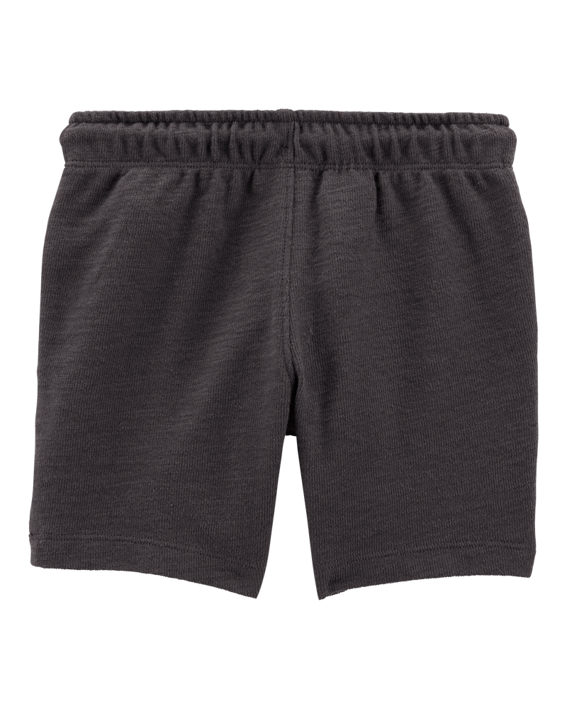 Baby Pull-On Cotton-Blend Shorts - Black, image 2 of 4 slides