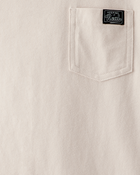 Kid "Keeping It Real" Relaxed Pocket Tee - Beige, image 2 of 3 slides