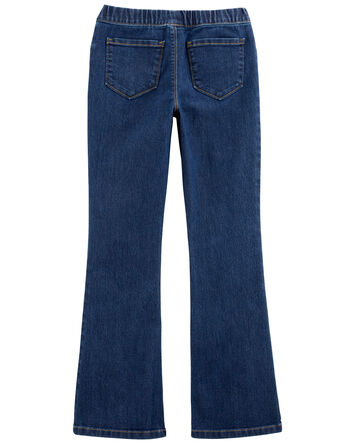 Kid Flare Pull-On Denim Jeans, 