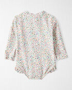 Baby Girl Recycled Ruffle Swimsuit, image 2 of 4 slides