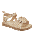 Baby  Every Step® First Walker Woven Flower Accent Sandals - Beige, image 1 of 7 slides