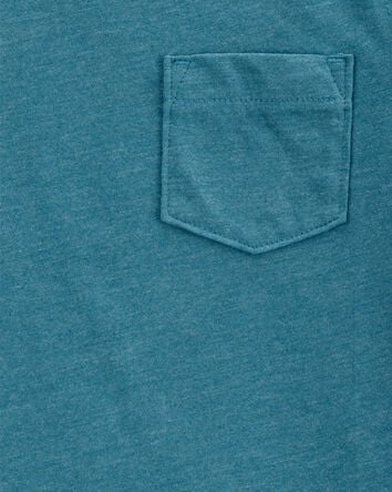 Baby Solid Short-Sleeve Pocket Tee - Teal, 