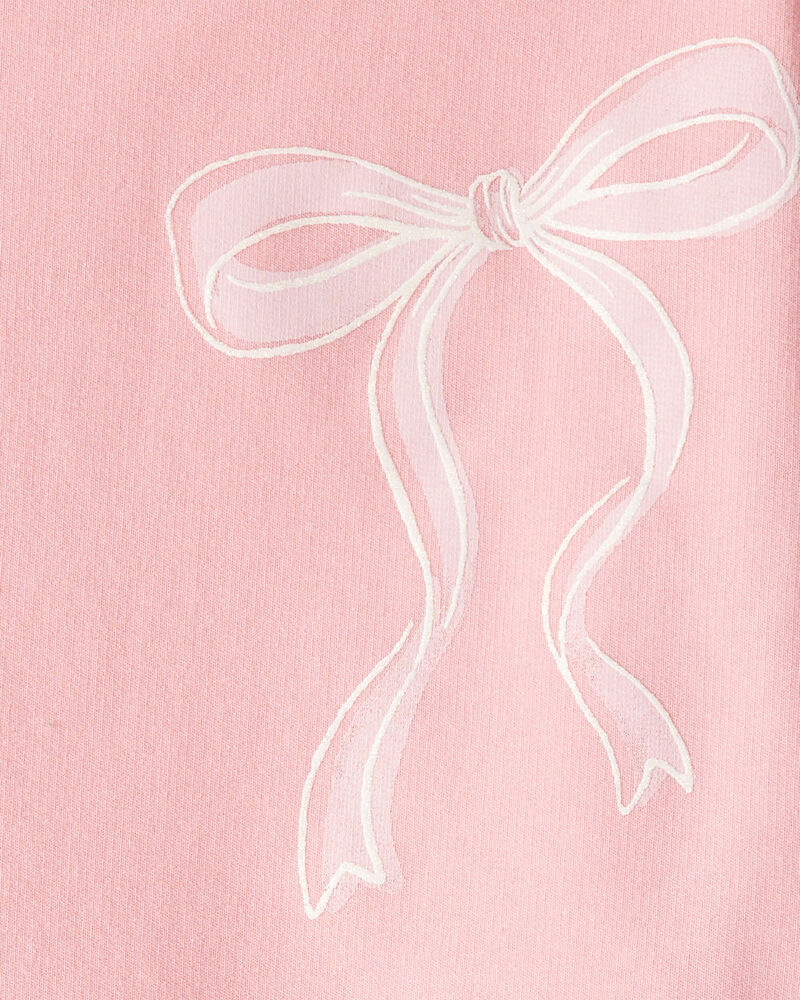 Toddler Girl Bow Long-Sleeve Top & Tulle Skirt Set - Pink, image 4 of 6 slides