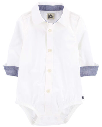 Baby Button-Front Bodysuit, 