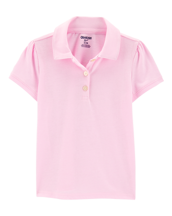 Toddler Pique Uniform Polo Shirt - Pink, 