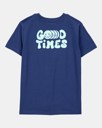 Kid Smiley Face Short-Sleeve Graphic Tee - Navy, 